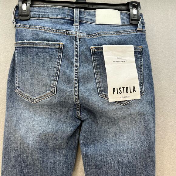 NWT Pistola Jeans Women's Size 26 Blue Aline High Rise Skinny Huntington Beach - Picture 9 of 13